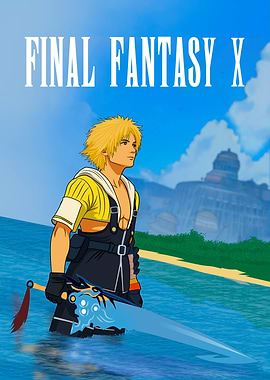 Final Fantasy X Tidus in Water