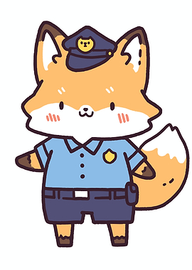 Cute Fox Police Officer