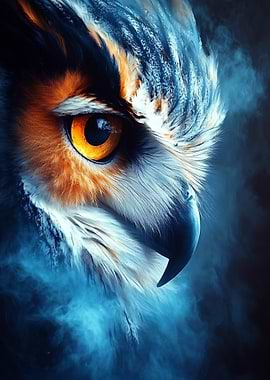 Close-up of an Owl's Eye