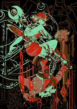 Hades and Zagreus in a Dramatic Pose