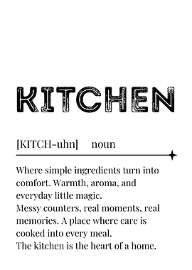 Kitchen Definition Wall Art