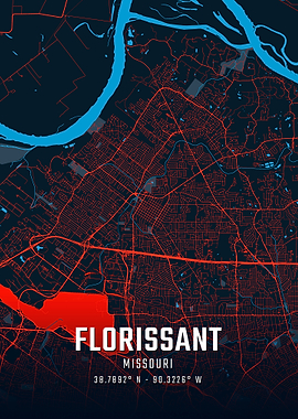 Florissant Missouri City Map