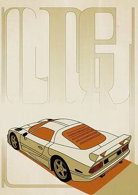 Retro Sports Car Poster