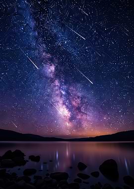 Milky Way Over Lake
