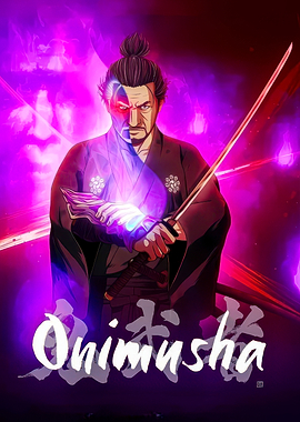 Onimusha Samurai with Glowing Sword