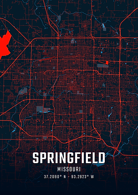 Springfield Missouri City Map