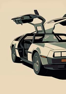 Vintage DeLorean car