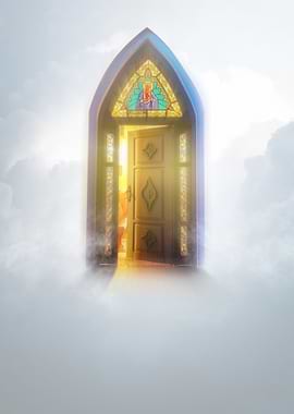 Heavenly Doorway in Clouds