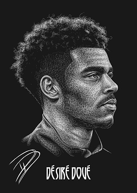 Désiré Doué Portrait Scribble Art