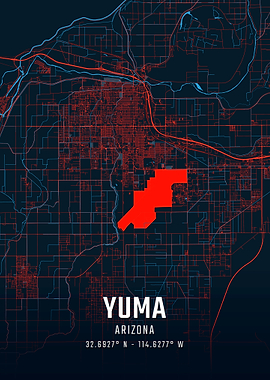 Yuma Arizona City Map