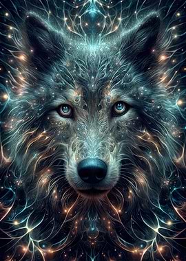 Cosmic Wolf Portrait