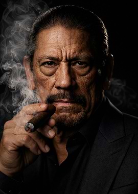 Danny Trejo Smoking Cigar