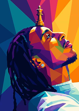 Michael Olise Chess King on Head