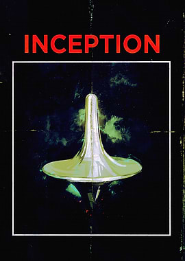 Inception movie poster with spinning top
