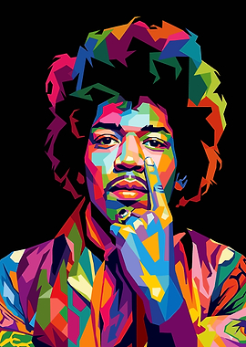 Jimi Hendrix Pop Art Portrait