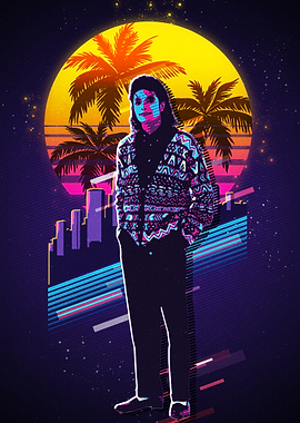 Michael Jackson Retro Sunset