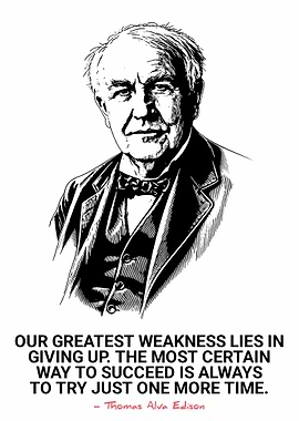 Thomas Edison Quote Poster