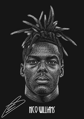 Nico Williams Scribble Art