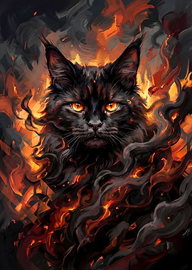 Ember Spirit: The Flame-Eyed Cat
