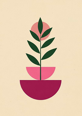 Minimalist Plant in Pot