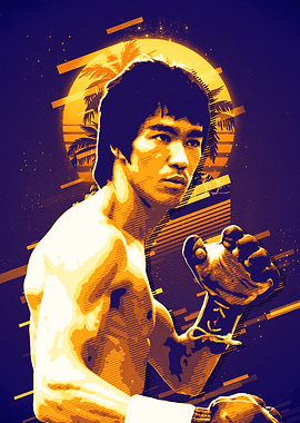 Bruce Lee Retro Pop Art