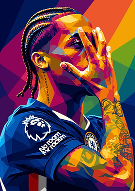 Football Player in Pop Art Style