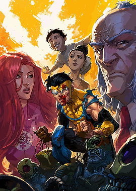 Invincible and Family in Battle