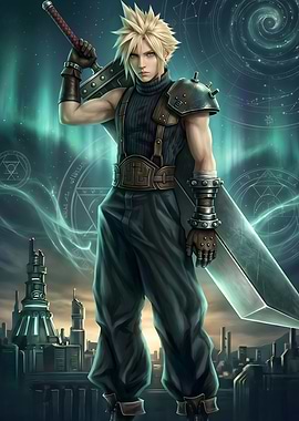 Final Fantasy VII Cloud Strife with Buster Sword