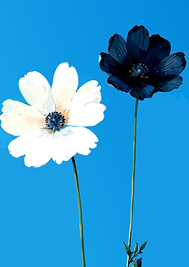 Two Anemone Flowers