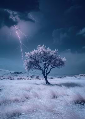 Tree in a Lightning Storm