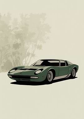 Green Lamborghini Miura