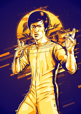 Bruce Lee Retro Pop Art