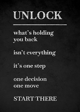 Unlock Your Potential Motivational Poster