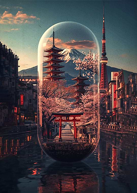 Japan Capsule Cityscape