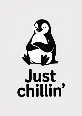 Penguin Just Chillin' Art