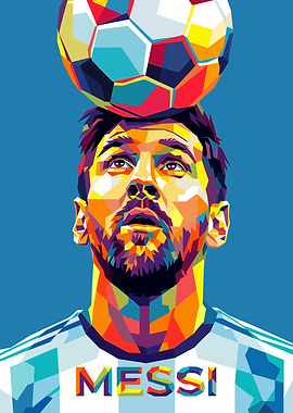 Lionel Messi Pop Art Portrait