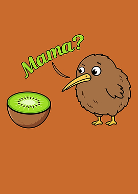 Kiwi Bird and Kiwi Fruit
