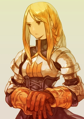 Fantsy Knight in Golden Armor