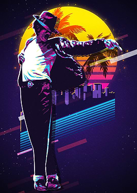 Michael Jackson Retro Sunset