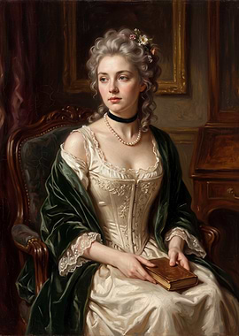 Portrait of a Woman in 18th Century Attire