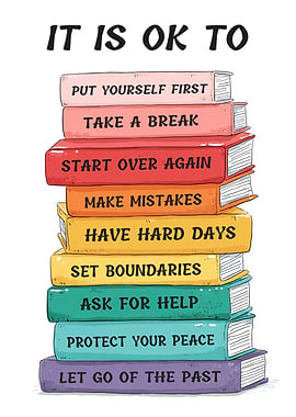 Inspirational Stack of Books