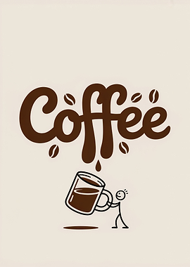 Coffee Cup and Stick Figure