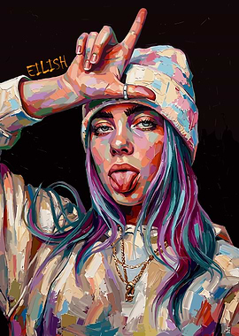 Billie Eilish Pop Art Portrait