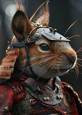 Squirrel Samurai Warrior