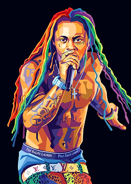 Colorful Portrait of Lil Wayne