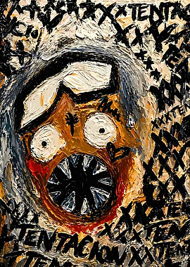 Abstract Portrait with Text