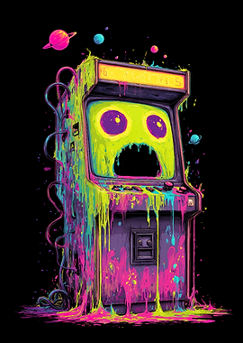 Melting Retro Arcade Machine