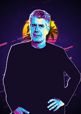 Anthony Bourdain Retro Pop Art