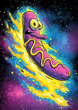 Cosmic Hot Dog with Mustard