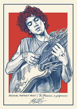 Dominic Fike Musician Playing Guitar Portrait